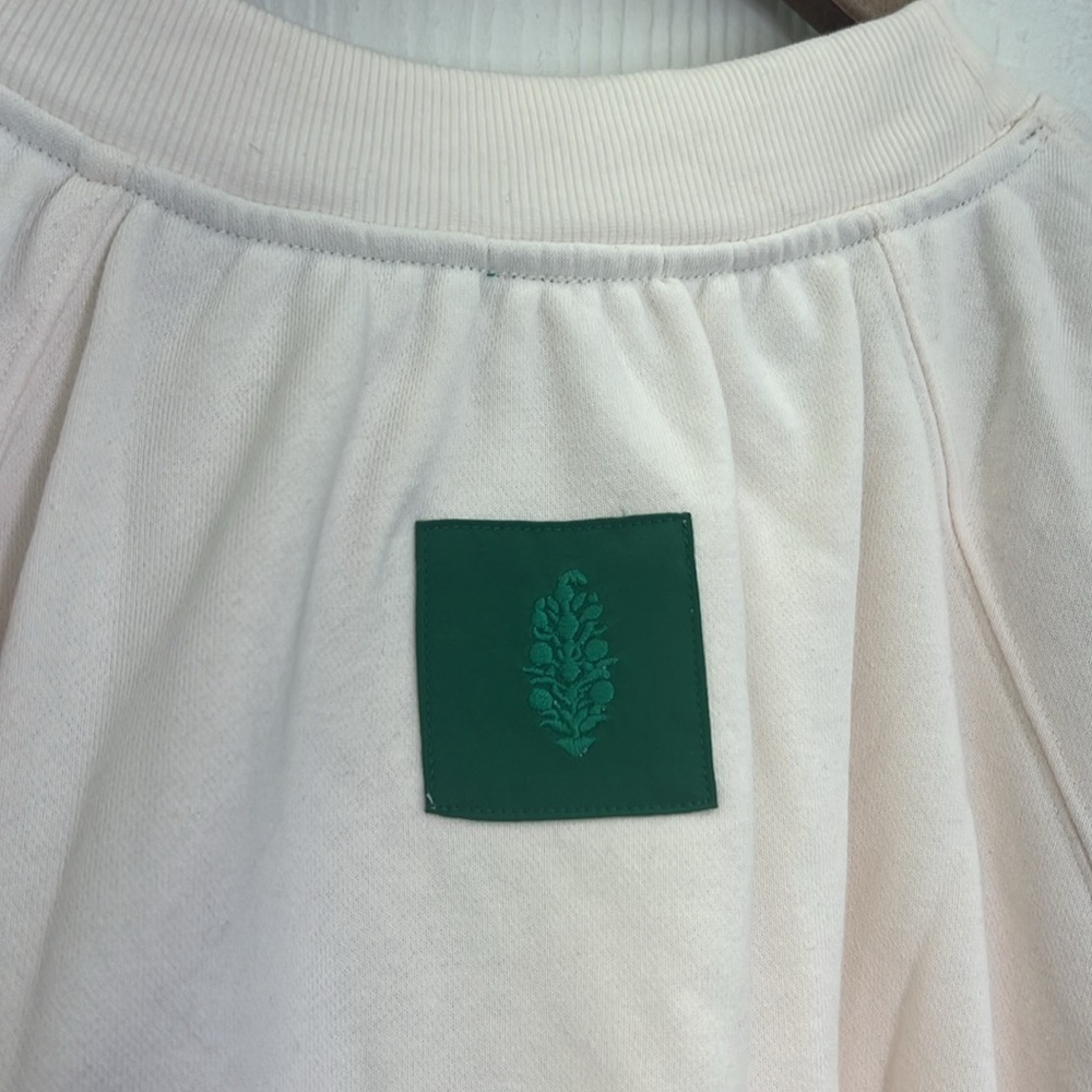 Free People - NWT Movement Green And Cream Base Short Sleeve Sweatshirt T Size M - Picture 12 of 12
